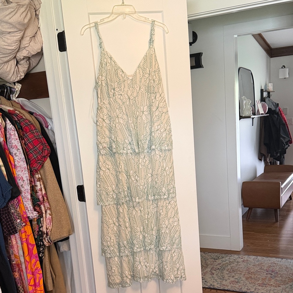 NWOT Sugar Lips Lace Overlay Midi Dress